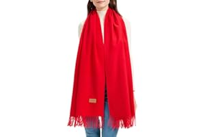 Nonakgado Winter Thick Wool Pashmina Scarf Shawl-Women's Soft Warm Pashmina Wraps for Evening Dresses Wedding Travel Shawl