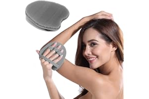 INNERNEED Silicone Body Cleansing Brush Shower Scrubber Bath Exfoliating Glove SPA Massage Soft Bristles, for Sensitive and a