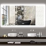 TokeShimi 72 x 36 Inch Bathroom LED Mirror Backlit Lighted Vanity Mirror Large Anti-Fog Wall Mounted Makeup Mirror Dimmable M