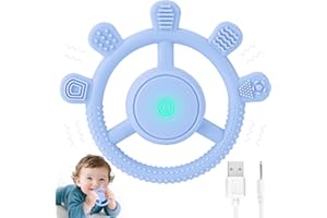 JOYREAL Vibrating Teether for Baby, Sensory Chew Toys for Autistic Children & Teething Toys for Babies 6-18 Months, USB Chargeable & 3X Vibration Settings. Toddler Travel Essential, Autism Sensory Products
