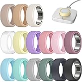 15 Pack Cover Compatible with RingConn Gen 3/2/2 Air, Oura Ring Gen 4/3 | Charging Directly with Protector, Anti-Scratch Elas