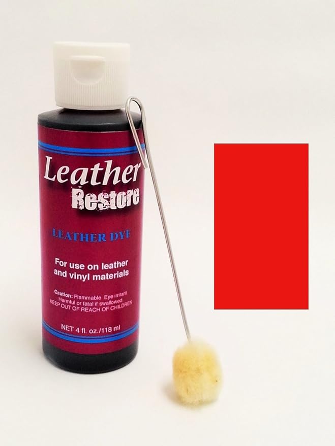Leather Dye with Applicator 4 Oz. Red