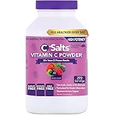 C-Salts Vitamin C Powder - 100% Pure Buffered Ascorbic Acid Powder for Daily Immune Support - Stomach-Friendly Organic Vegan Non-GMO Sugar-Free - 272 Servings 4000mg Per Serving - Mixed Berry, 26oz