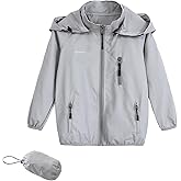 Spmor Kids Lightweight Windbreaker Waterproof Packable Jacket