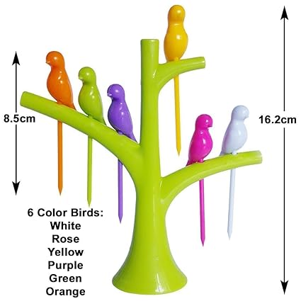 Primelife Fancy Bird Fork Free, Attractive on Table and Ideal Fork for Eating Fruits | Fancy Fork |Tree Shape Holder Rack Sazavat