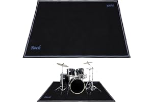 Anjetan Drum Rug, Drum Mat, Electrical Drum Carpet Soundproof Rug Pads Drum Accessories for Electric Drums Jazz Drum Set, Gift for Drummers, Drum Accessories, 47’’ x 63’’