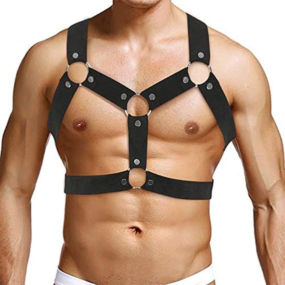 CHICTRY Herren Stretch Brust Harness Fetisch Geschirre Brustgurte Riemenbody Körper Reizvolle Bondag SM Fesseln Sexspielzeug