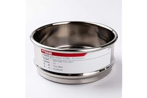 Adamas-Beta φ10×4.5cm 120 Mesh 304 Stainless Lab Sieves Economy Test Sieve 304 Stainless Steel Wire Cloth（0.125mm）