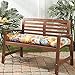 Greendale Home Fashions Indoor/Outdoor Bench Cushion, 51-Inch, Aloha Red