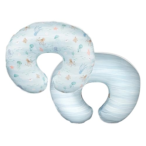 Boppy Pillow Slipcover, Classic Plus Trellis Turquoise/Blue in