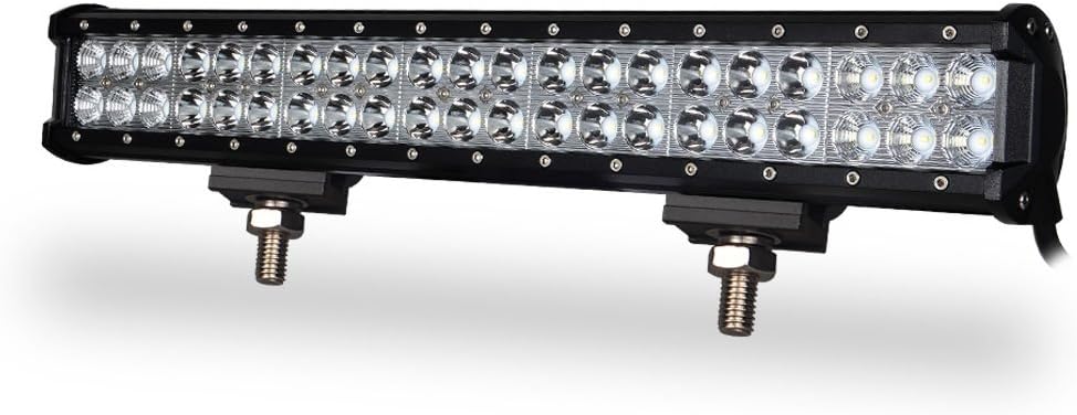 Racbox 20" 126W LED Cree Work Light Bar Offroad Car Trucks Boat Tractor ATV Fog Driving Lamp 12V 24V Double Row Spot Flood Combo Beam