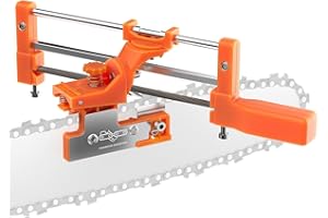 Blosail Precision Chainsaw Sharpener with 3 Files - Portable Chain Saw Grinder & Sharpening Tool Kit, Adjustable Angle & Height, Compatible with Stihl, Husqvarna, Oregon Chains