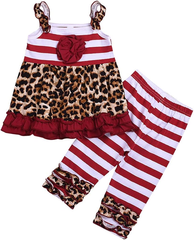 leopard pants with red stripe