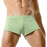 Men's Boxer Jock Strap Underwear, Mesh Split Side Gym Running Active Shorts Pajama Bottoms
