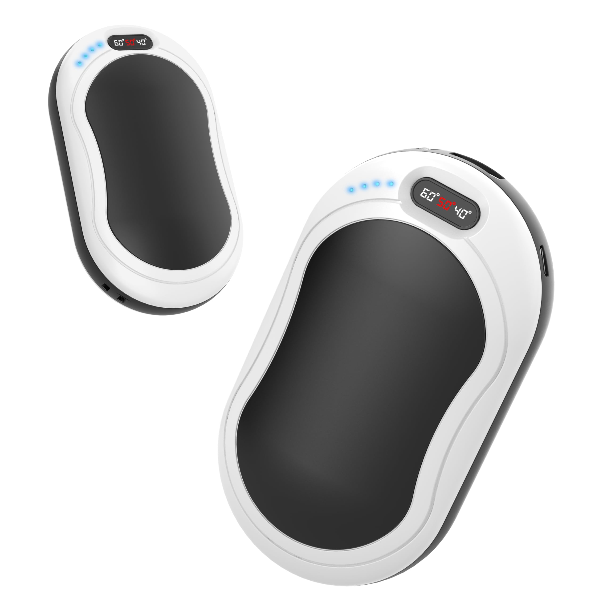 Hand Warmers Rechargeable 2-Packx10000mAh USB Electric Hand Warmer Reusable 3 Heating Modes Portable Pocket Handwarmers, Best Winter Gifts for Golf/Camping/Hiking/Travel/Work/Reno Patients