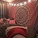 Queen Pink Tapestry Wall Hanging Ombre Wall Tapestry Indian Mandala Tapestry Bohemian Tapestry Hippie Tapestry Psychedelic Tapestry Wall Decor Large Boho Tapestries for Bedroom Dorm Decor