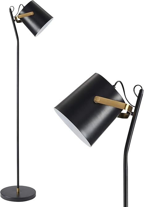 co z lampara de pie vintage ajustable lampara de piso industrial con pantalla de metal lampar rustica tarea para sala de estar dormitorio oficina