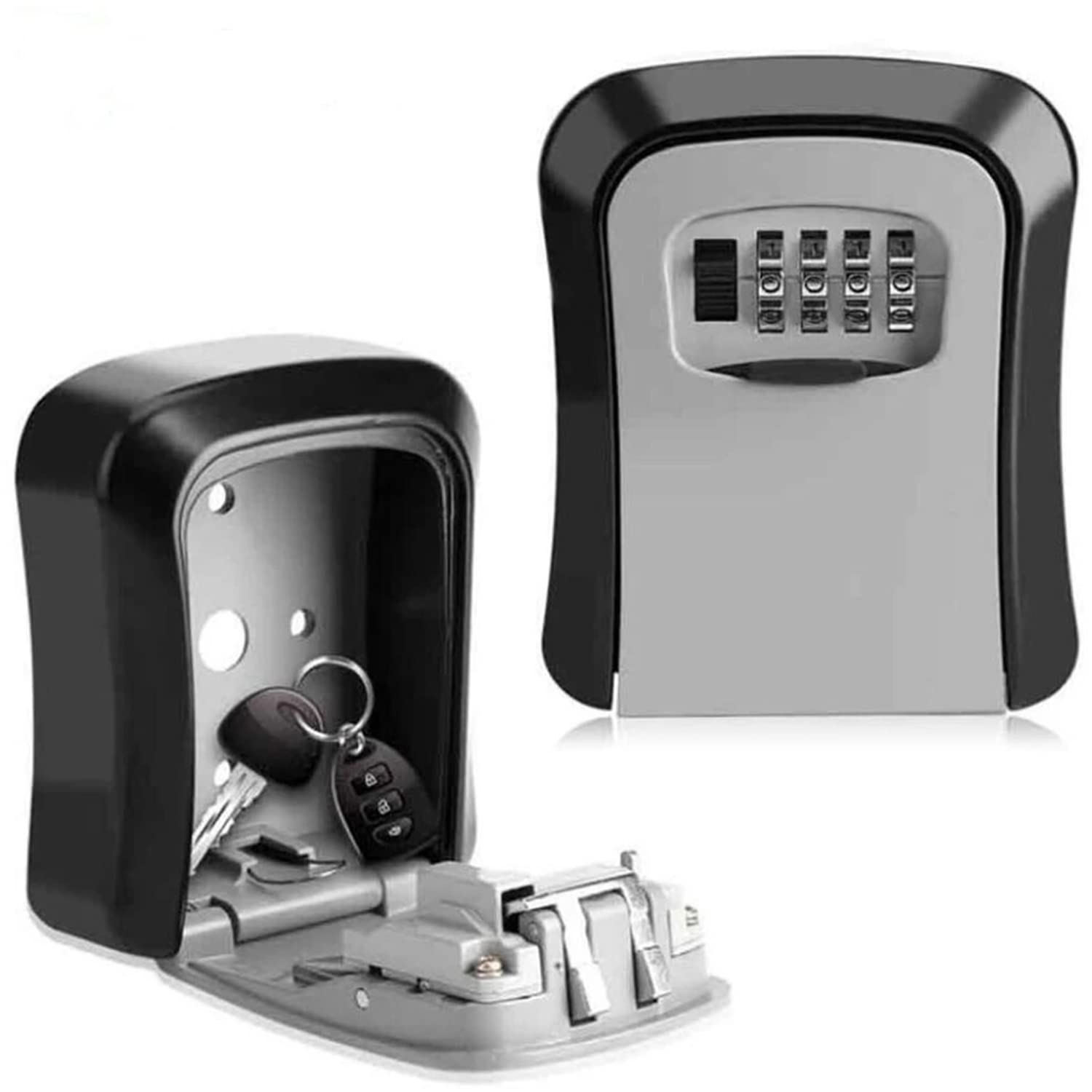 Key Safe - Key Safe with Number Code, Key Safe, Outdoor Key Box with Code for Outdoors, Key Safe with 4 Digit for Home, Garages, School Replacement House Keys