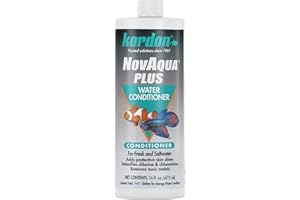 Kordon NOVAQUA Plus - Freshwater & Saltwater Aquarium Water Conditioner – Instantly Detoxifies Chlorine, Chloramines, & Heavy Metals, Replaces Fish Slime Coat, Reduces Fish Stress, 16 Ounces