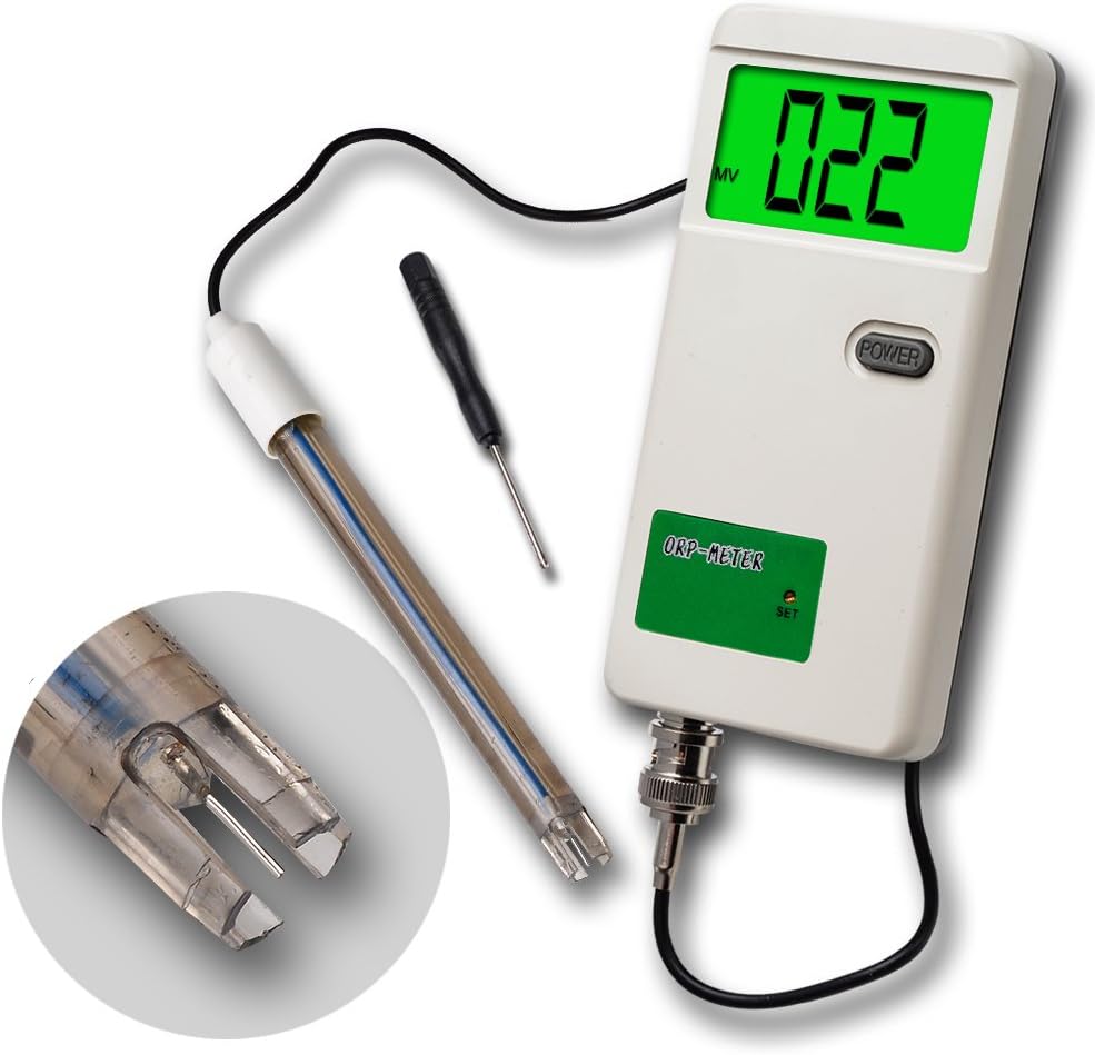 easylifeproduct Rechargeable ORP Monitor Meter Water Tester AC Adapter Replaceable BNC Probe