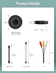 NOHZIO Wireless HDMI Display Dongle Adapter,No Need