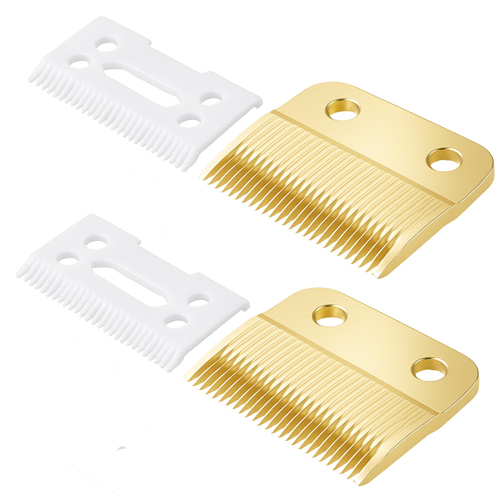 Photo 1 of 2 Set Replacement Clipper Blades 1037-400 Compatible with Wahl 30-15-10,Professional Animal Standard Adjustable Blade Set,Ceramic Dog Blade Set