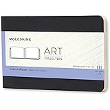 Moleskine Art Sketch Album, Soft Cover, Pocket (3.5" x 5.5") Plain/Blank, Black, 72 Pages