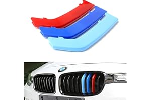 Lanyun F30 grill M Color kidney Grille Insert Trims cover Compatible with BMW F30 F31 3 series 2013-2018 8-Beam black grille insert