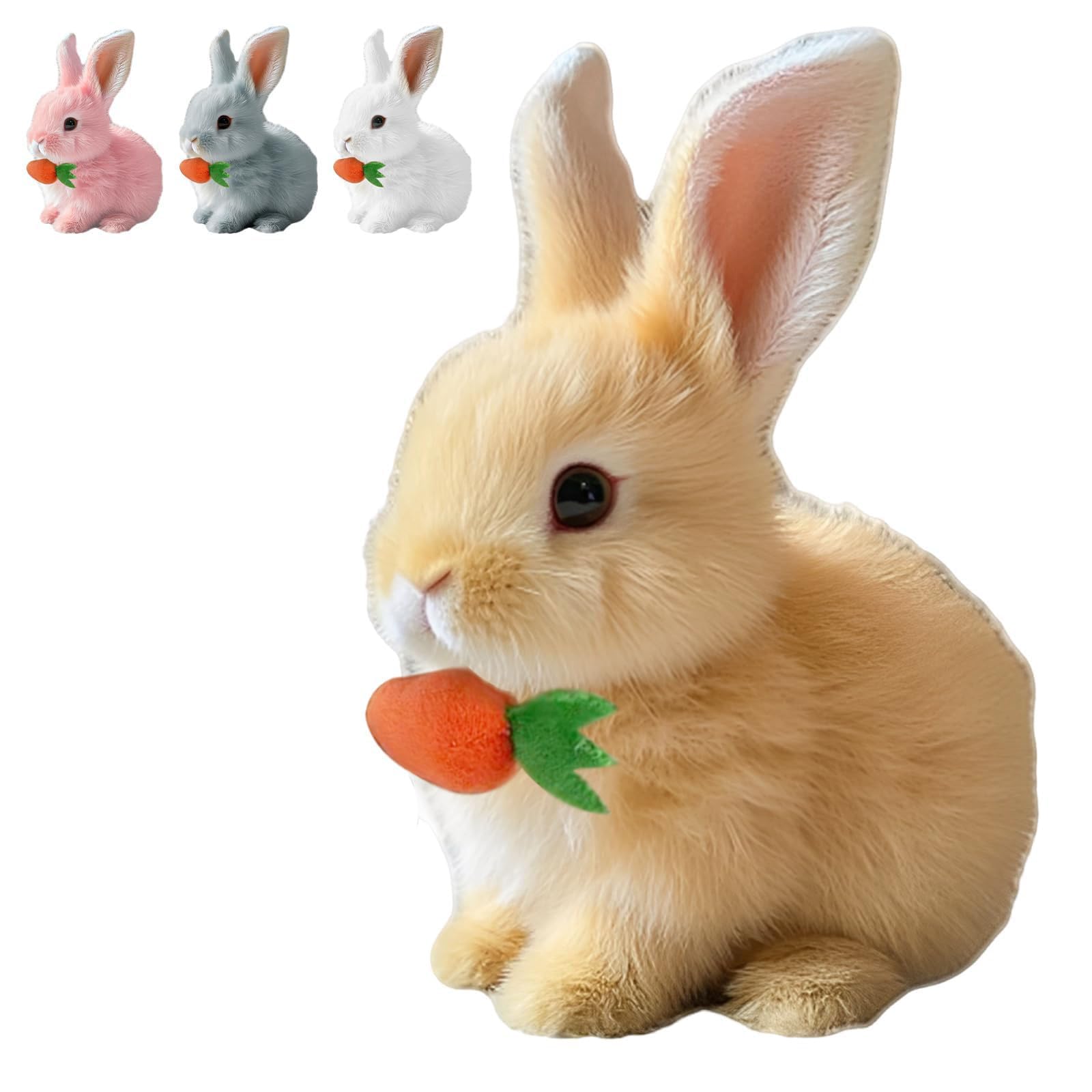 AULCTR Easter Basket Stuffer Realistic Bunny Toy, 2026 New Bunny Toys Educational Interactive Toys Bunnies Can Walk and Talk, Handmade Hopping Realistic Bunny Toy (Brown)