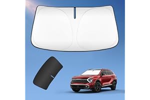 UKTOP Sun Shade Sunshade for Kia Sportage NQ5 2022-2024 2025 Windshield Cover, 2-Layers Sun Shield 240T Silver Coating Sun Visor Foldable Window Shade Blocks UV Rays Car Accessories