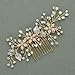 SWEETV Wedding Hair Comb for Brides Jewelry Headpiece Bridal Hair Accessories for Women