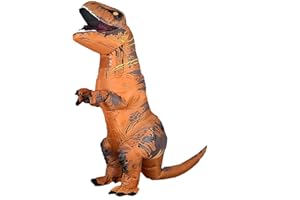MXoSUM Inflatable Dinosaur Costume for Adult T-rex Blow up Costume Funny Halloween Party Cosplay Fancy Costume Unisex
