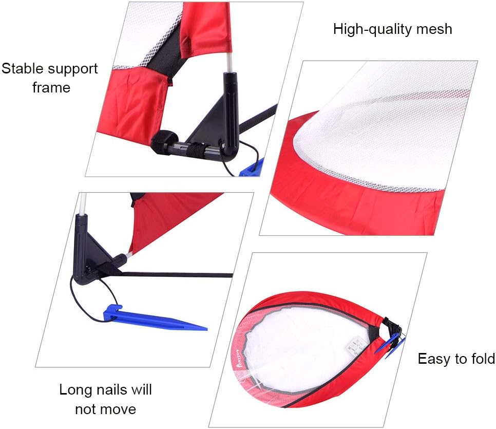 Portzon pop up Soccer Goal Set of 2，Soccer Goals for Backyard- Portable Soccer Nets with Carry Bag for Indoor & Outdoor Sports, Size 2 Pop Up Portable Soccer Goals : Sports & Outdoors