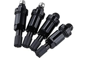 TPMS Aluminum Valve Stem Service Kit with Metal/Rubber Gaskets and Fixing Nuts – 4-Piece Replacement for Tire Valves