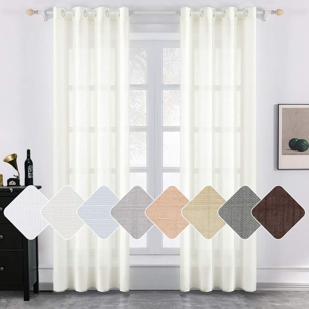Tenda con passanti realizzata a mano, 145 x 140 cm, colore: sabbia, Tessuto, giallo sole, H*B 245*140cm