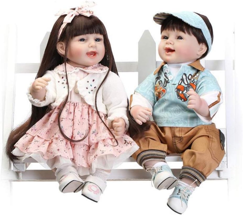 Prezzo JTYX DOLLS Reborn Bambino Bambole Morbido Silicone Vinile 55cm Realistico Giocattolo Ragazza Ragazzo Regalo Realistico Bambole,Twin,55cm Offerte