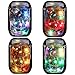6-Pack Solar-powered Mason Jar Lights 20 LEDs(6 Hanger Included / No Jar),5 Colors Twinkle Jar Waterproof Hanging Lantern,Outdoor Garden String lighting Lids for Regular Mouth Jars for Christmas Patio