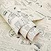 Vintage Newspaper Peel and Stick Wallpaper Decorative Wall Paper Waterproof Self Adhesive Shelf Drawer Liner Roll 17.7 Inch x 32.8 FT