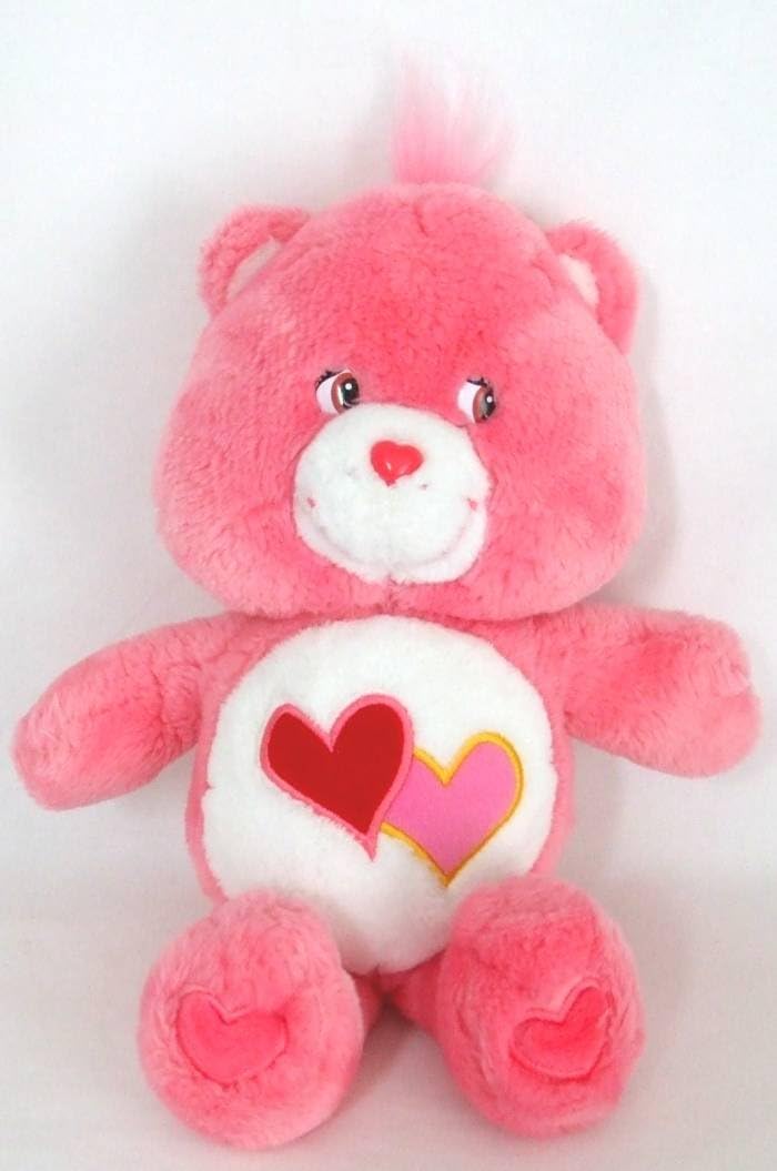 2002 Care Bears Love-a-Lot Bear 13" Plush