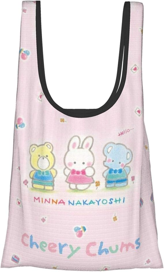 Amazon 防水 チアリーチャム エコバッグ ショッピングバッグ 大容量 折りたたみ コンパクト レジ袋 買い物袋 軽量 ポケットサイズ コンビニ アニメ グッズ キャラクター Panmax エコバッグ 買い物バッグ
