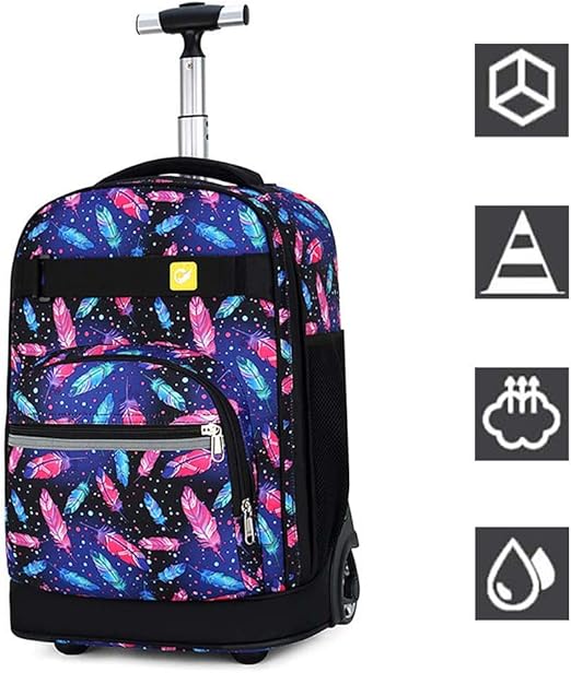 Trolley Bags for Kids Breathable Waterproof School Rolling Backpack 20