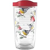 Tervis Sara Berrenson Chickadee Christmas Holiday Made in USA Double Walled Insulated Tumbler Travel Cup Keeps Drinks Cold & Hot, 16oz, Classic