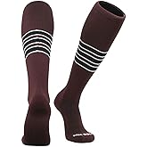 Mk Socks Competitor Knee High Baseball, Football Socks - Maroon White Black