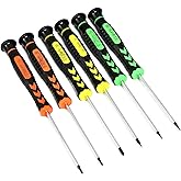 Premium Precision Screwdriver Set, 6 Pcs Mini Screwdriver Kit with Flathead and Phillips Screwdriver in Different Sizes for i