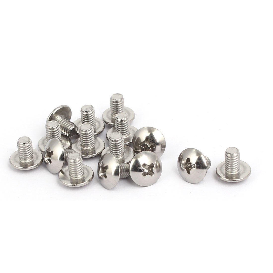 Sourcingmap M4 x 6mm 316 Stainless Steel Truss Phillips Head Machine Screws 15pcs