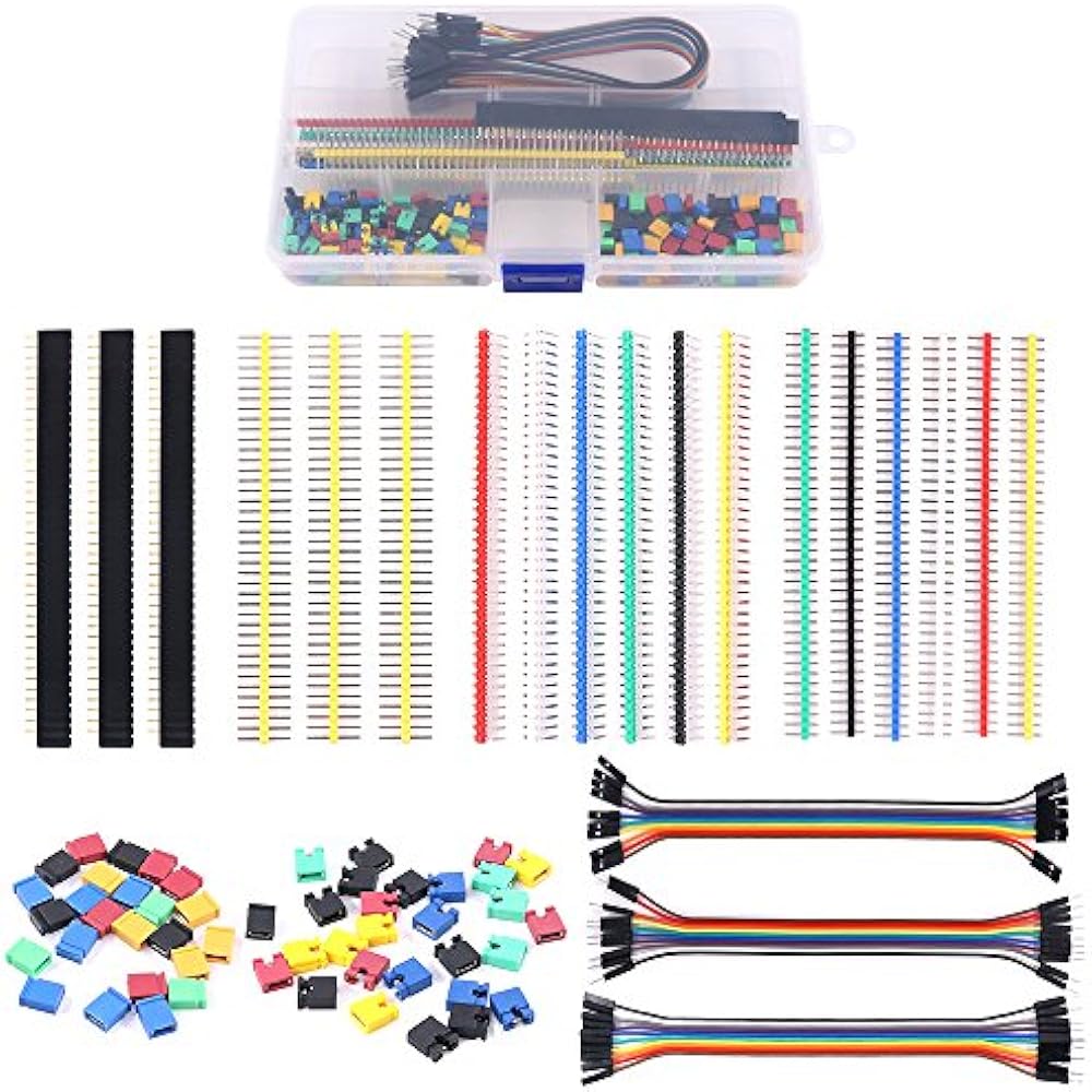 248Pcs 40 Pin Breakaway Headers 2.54mm Circuit Board Jumper Caps