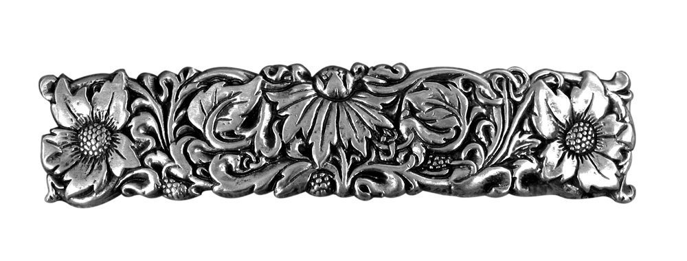 Wildflower Hair Clip, Medium Hand Crafted Metal Barrette Made in the USA with a 70mm Imported French Clip by Oberon Design : Beauty