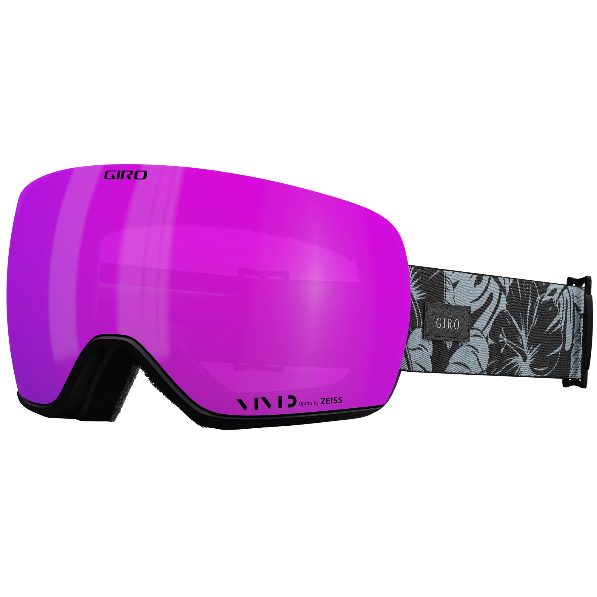 Giro Womens Article II Snow Goggles - Black and Grey Botanical, Vivid Pink/Vivid Infrared Lens