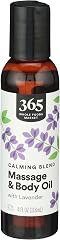 365 by Whole Foods Market, Massage & Body Oil with Lavender, Calming Blend, 4 Fl Oz