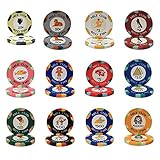 Brybelly Nile Club Casino Grade Ceramic 10-gram Poker Chip – Pack of 50